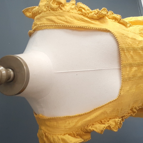 Free people yellow top size small - Picture 3 of 14